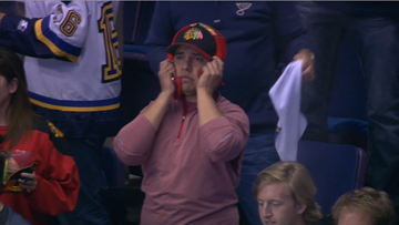 A sad and worried Blackhawks fan