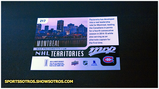 NHL Territories Max Pacioretty